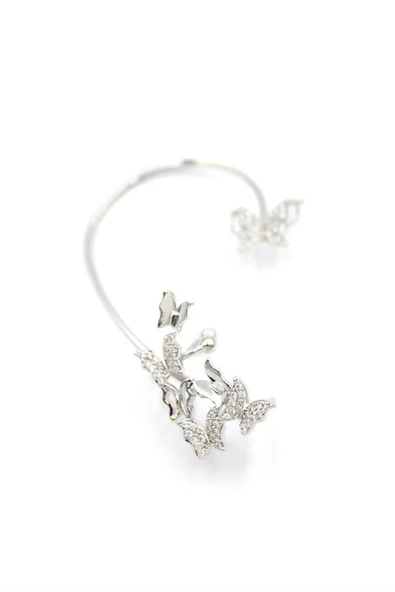 LitaeTrend Kelebek Kıkırdak Küpe - Gümüş - Resim 2