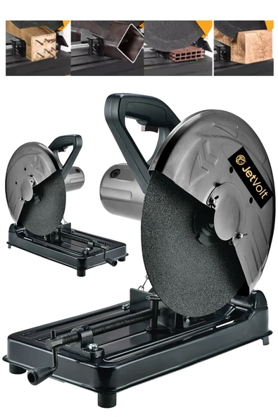 JetVolt Profesyonel 2000W 355mm Bakır Sargılı Metal Şanzıman Profil Metal Kesme Makinesi - Siyah - 1