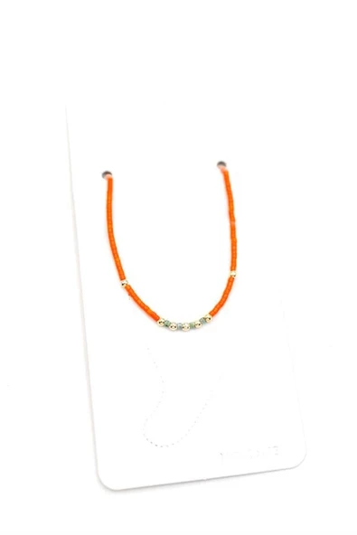 LitaeTrend Kum Boncuk Halhal - Turuncu ürün görseli