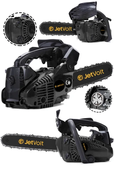 JetVolt 25cc Mini Benzinli Testere Ağaç Odun Dal Budama Ve Kesme Testeresi Hızar Motoru - Siyah ürün görseli