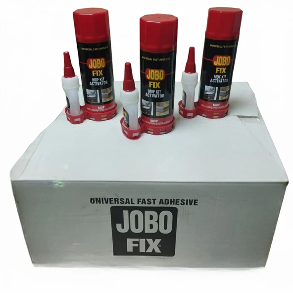 JOBO FİX MDF HIZLI YAPIŞTIRICI SPREYİ & GENEL AMAÇLI HIZLI YAPIŞTIRICI 24 ADET 1 KOLİ ürün görseli