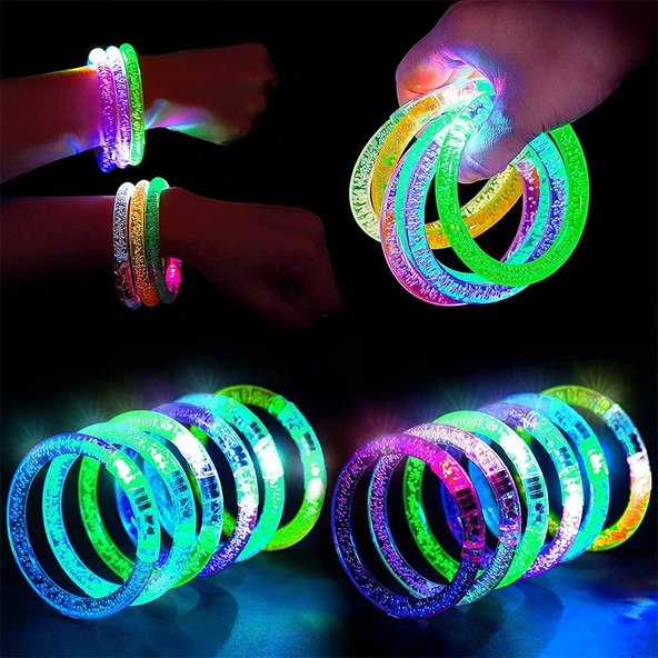 Led Işıklı Pilli Işıklı Rengarenk Bileklik Işıklı Bilezik Karışık Renk 1 Adet (5250) - 4
