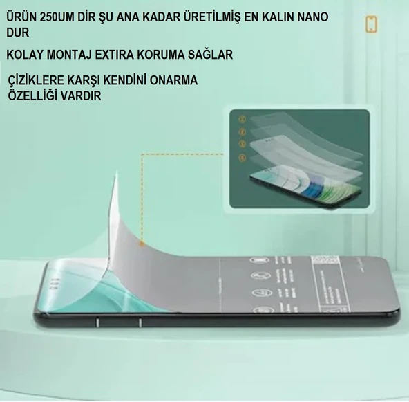Xiaomi REDMİ NOTE 8 PRO Uyumlu Nano Arka Kaplama Şeffaf Hd Esnek 250UM Kalın - MAXXPRO - 5