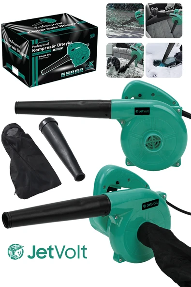 JetVolt Hava Üfleme Emme Makinesi 6 Kademe Devir Ayarlı 600 Watt Elektrikli Hava Üfleme Körüğü - Yeşil ürün görseli