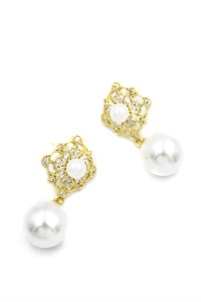 LitaeTrend İncili Küpe - Altın ürün görseli 1