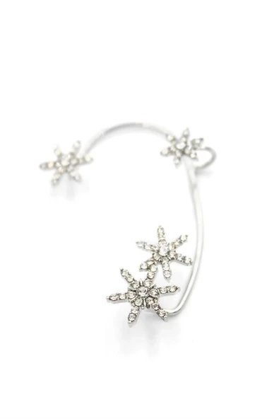 LitaeTrend Çiçek Kıkırdak Küpe - Gümüş ürün görseli 1