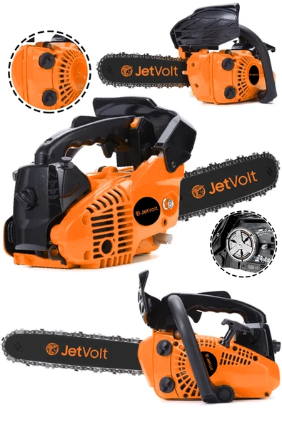 JetVolt 25cc Mini Benzinli Testere Ağaç Odun Dal Budama Ve Kesme Testeresi Hızar Motoru - Turuncu ürün görseli