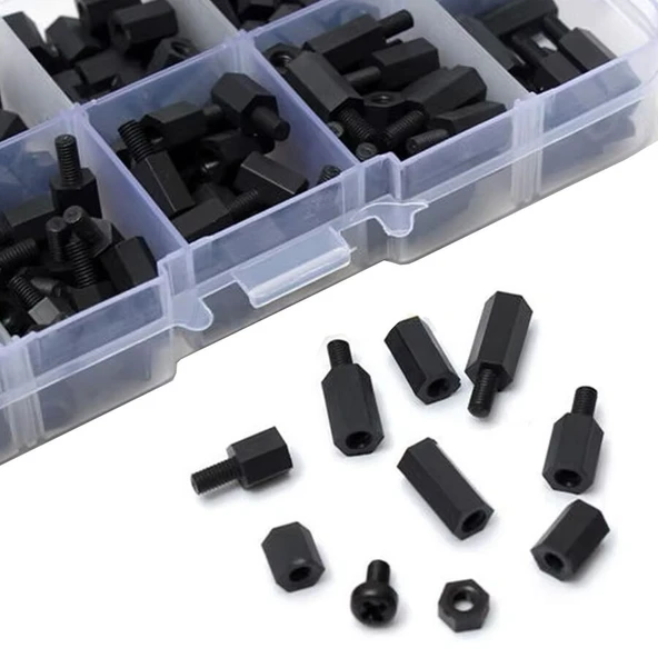 Gözeler Siyah M3 Distans Vida Seti - 200 Parça ürün görseli 1