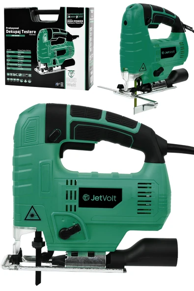 JetVolt 800W Bakır Sargılı Professional Devir Ayarlı Dekupaj Bıçkı Testere Makinası - Yeşil - 1