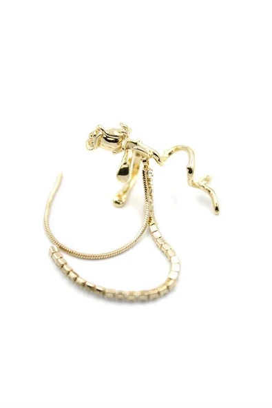 LitaeTrend Gül Kıkırdak Küpe - Altın - Resim 2