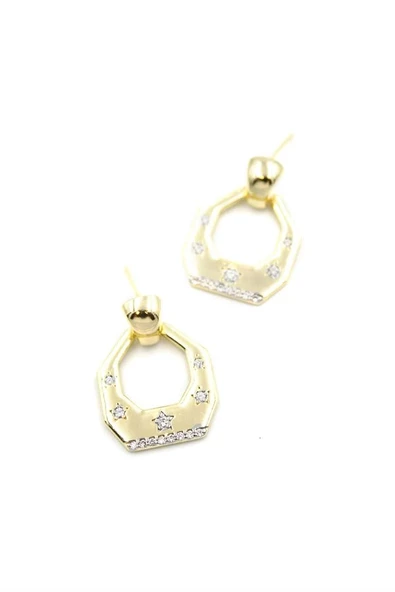 LitaeTrend Taşlı Küpe - Altın ürün görseli 1