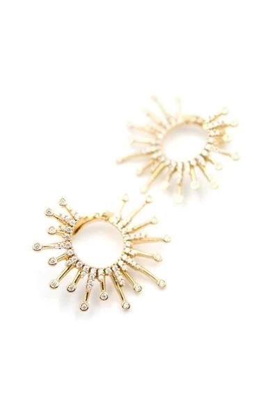 LitaeTrend Taşlı Küpe - Rose ürün görseli 1