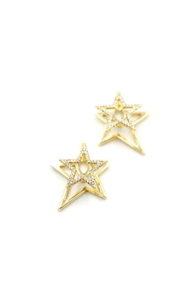 LitaeTrend Yıldız Küpe - 14K Altın - 1