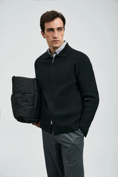 Lufian 112100075 Amber Erkek Hırka Erkek Ceket - Resim 4