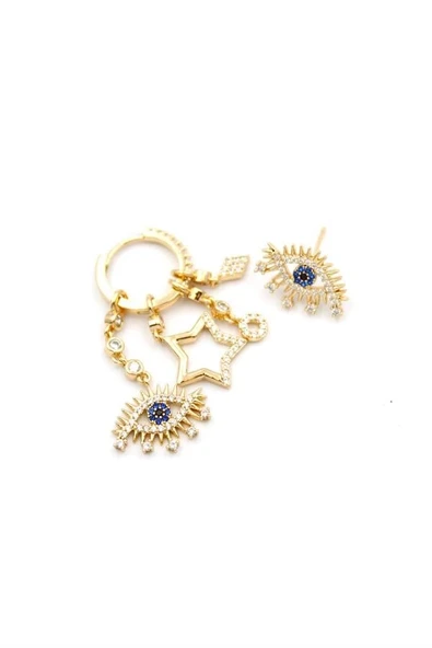 LitaeTrend Göz Shakira Küpe - Altın ürün görseli 1