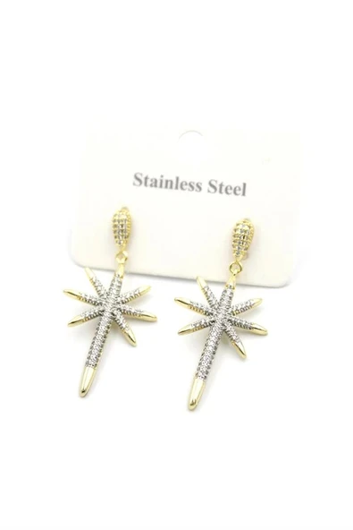 LitaeTrend Kutup Yıldızı Küpe - Altın ürün görseli 1