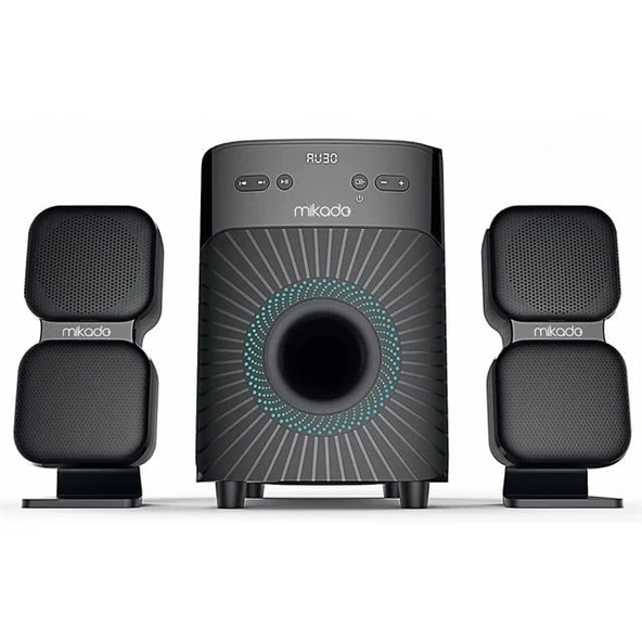 Mikado MD-360BT 2+1 38W BT/AUX/USB/FM/LED Ekran Multimedia Speaker Ev Sinema Sistemi - 2