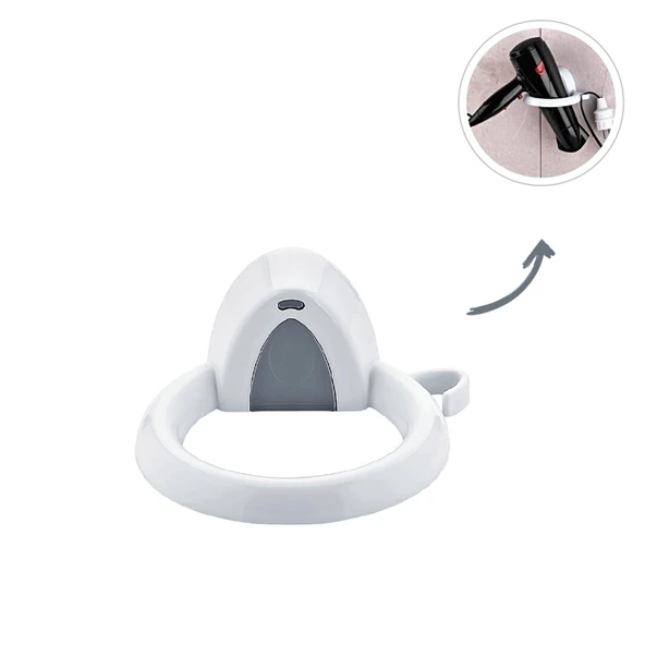 PLASTİK SAÇ KURUTUCU - FÖN MAKİNE ASKISI YAPIŞKANLI - DUVARA MONTE (5250)