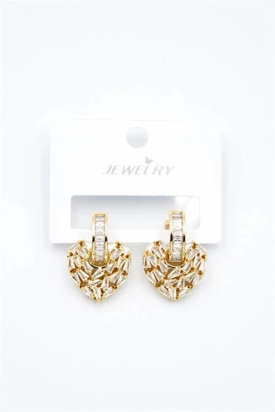 LitaeTrend Kalp Küpe - Altın ürün görseli 1