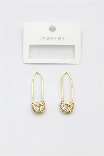 LitaeTrend Taşlı Filkete Küpe - Altın ürün görseli 1