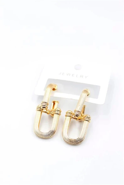 LitaeTrend Tf Zincir Küpe - Altın ürün görseli 1