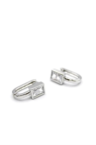 LitaeTrend Taşlı Küpe - Gümüş ürün görseli 1