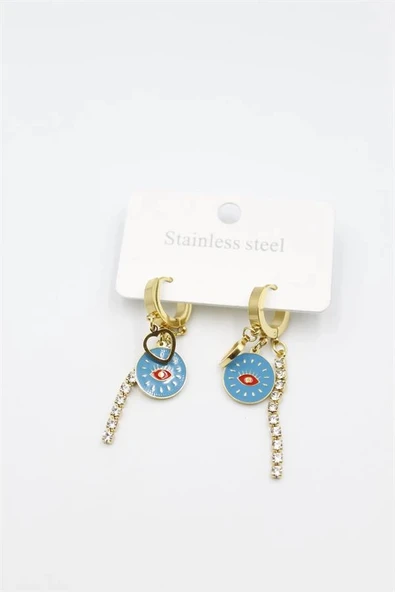 LitaeTrend Taşlı Küpe - Altın ürün görseli 1