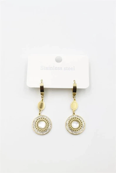 LitaeTrend Taşlı Küpe - Altın ürün görseli 1