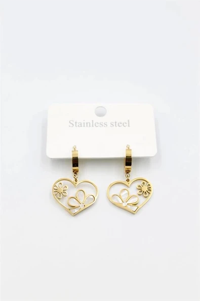 LitaeTrend Sedef Çiçek Küpe - Altın ürün görseli 1