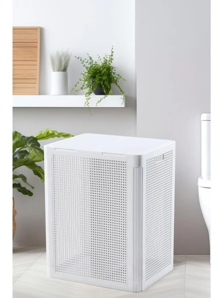 Omnipazar SY-4632 Smart Duo İki Bölmeli Kirli Çamaşır Sepeti 84 Litre - 5