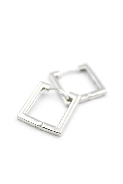 LitaeTrend Kare Halka Küpe - Gümüş ürün görseli 1