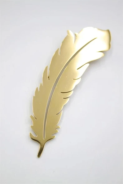 LitaeTrend Çelik Tüy Broş - Altın - Resim 2
