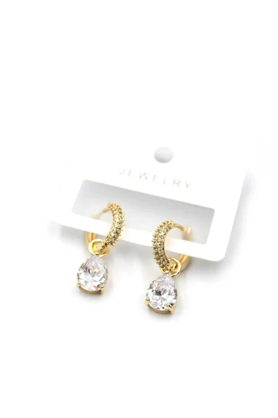 LitaeTrend Damla Küpe - Beyaz - Resim 2