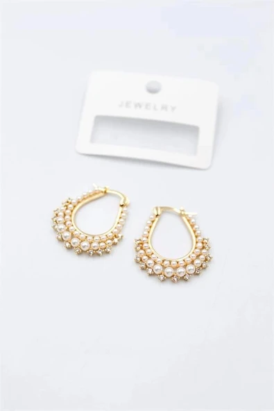 LitaeTrend İncili Küpe - Altın ürün görseli 1