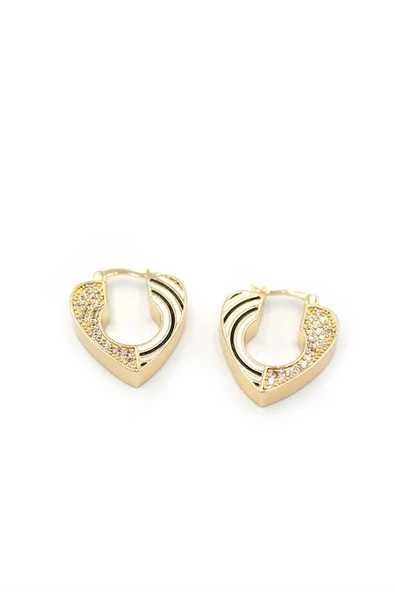 LitaeTrend Kalp Küpe - Altın ürün görseli 1