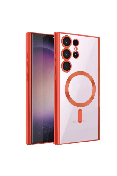 Samsung Galaxy S24 Ultra Kılıf Kross Magneticsafe Kapak - Kırmızı ürün görseli