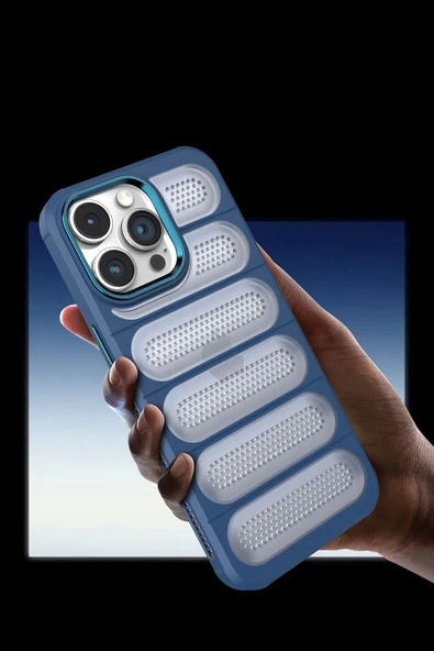 iPhone 15 Pro Max Kılıf Airmax Silikon Kapak - Titan Gri - Resim 3