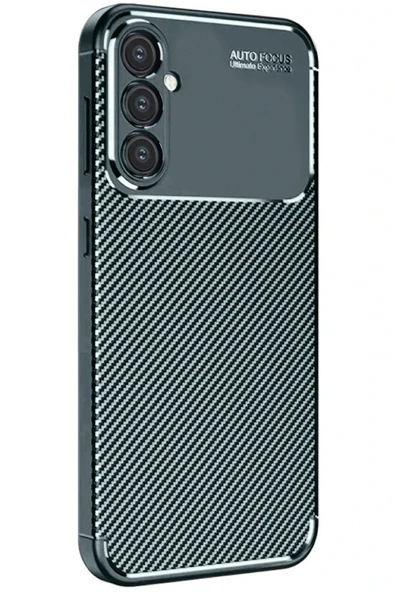 Samsung Galaxy S24 FE Kılıf Auto Focus Karbon Kapak - Koyu Yeşil ürün görseli