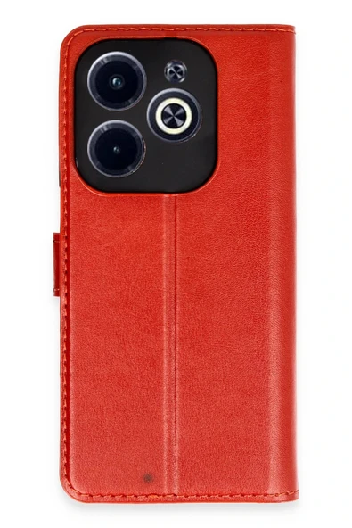 İnfinix Hot 40 Kılıf Trend S Plus Kapaklı Kılıf - Kırmızı ürün görseli