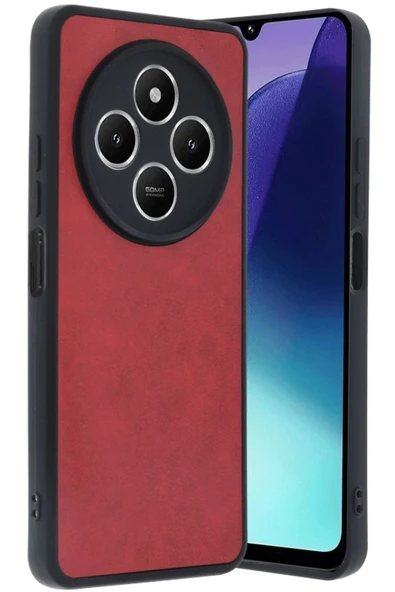 Xiaomi Redmi 14C Kılıf Aras Deri Kapak - Kırmızı ürün görseli