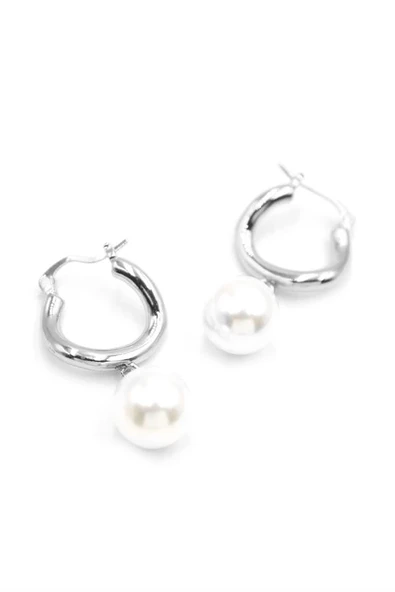 LitaeTrend İnci Küpe - Gümüş ürün görseli 1