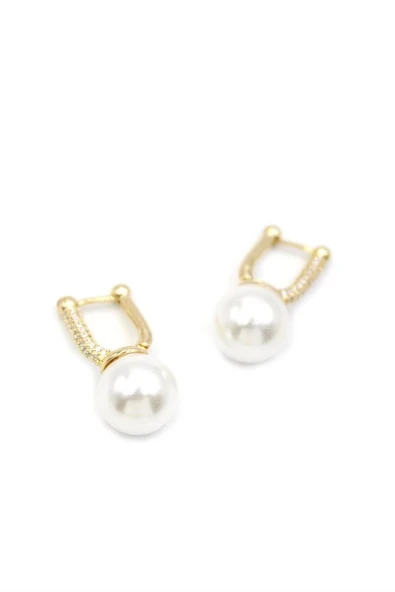 LitaeTrend İnci Küpe - Altın ürün görseli 1