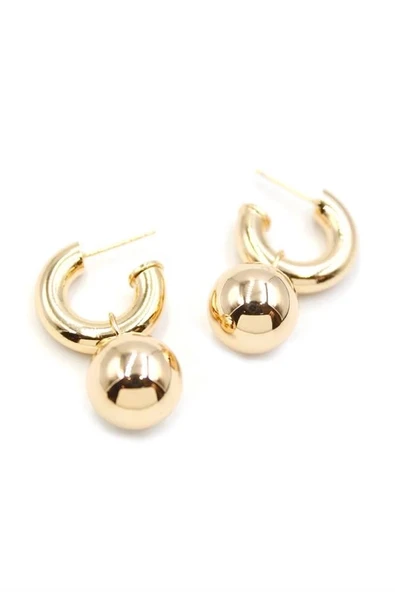 LitaeTrend Top Küpe - Altın - Resim 2