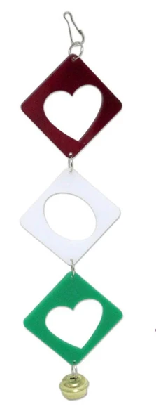 Kareli Oval Çanlı Kuş Oyuncağı 20 cm Zilli ürün görseli