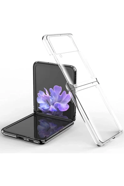 Samsung Galaxy Z Flip 3 Kılıf Fold TPU Silikon - Şeffaf - 1