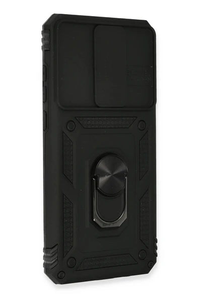 Xiaomi Redmi Note 8 Pro Kılıf Pars Lens Yüzüklü Silikon - Siyah - 2