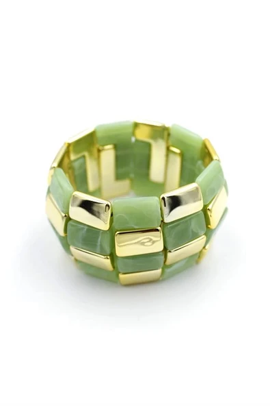 LitaeTrend Lastikli Taşlı Bilezik - Yeşil ürün görseli