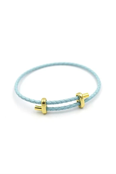 LitaeTrend Deri Hasır Bileklik - Turkuaz ürün görseli 1