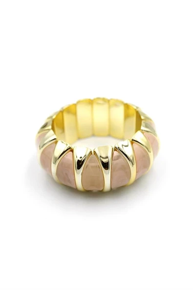 LitaeTrend Lastikli Taşlı Bilezik - Pembe - Resim 2