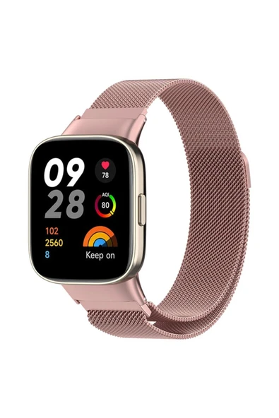 Xiaomi Redmi Watch 3 Metal Mıknatıslı Kordon - Rose ürün görseli